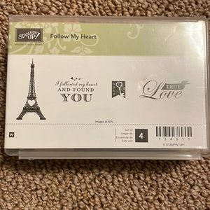 Stampin Up Follow My Heart wood stamp set